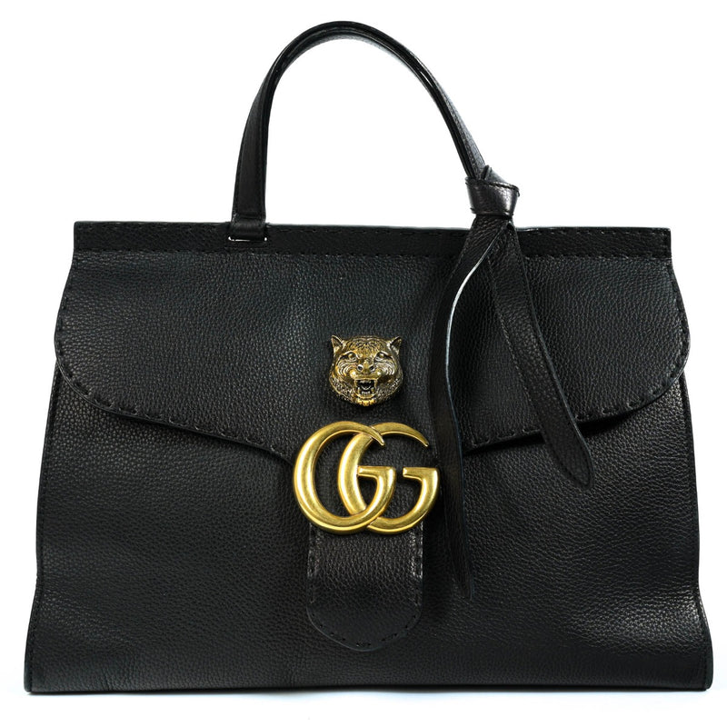 Gucci GG Marmont Animalier Medium Top Handle Bag