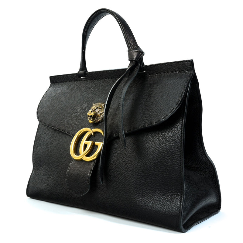 Gucci GG Marmont Animalier Medium Top Handle Bag