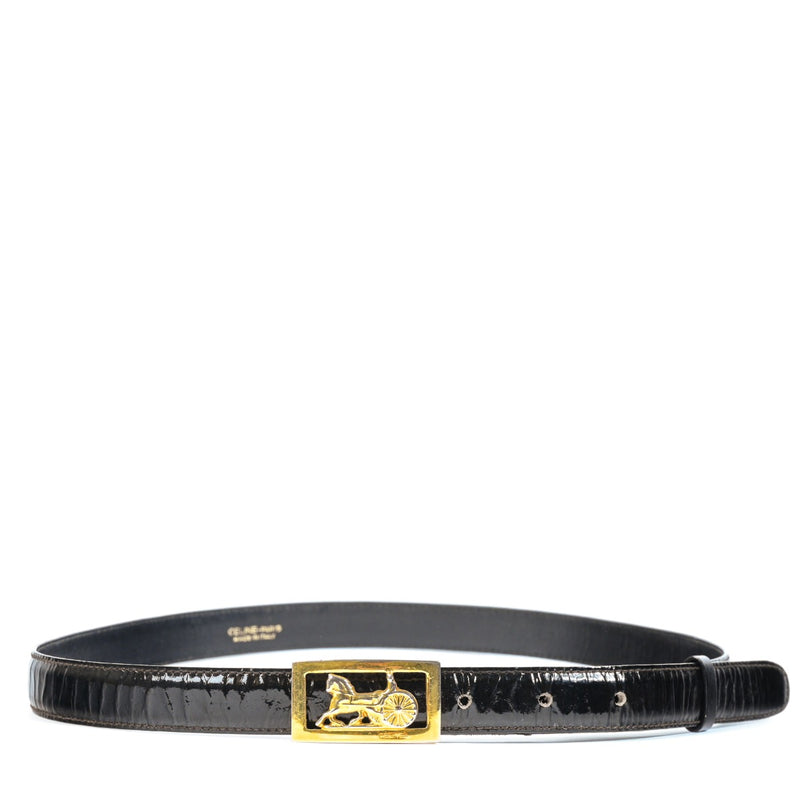 Shop safe online at Labellov in Antwerp this 100% authentic second hand Celine Black Patent Leather Belt - size 80