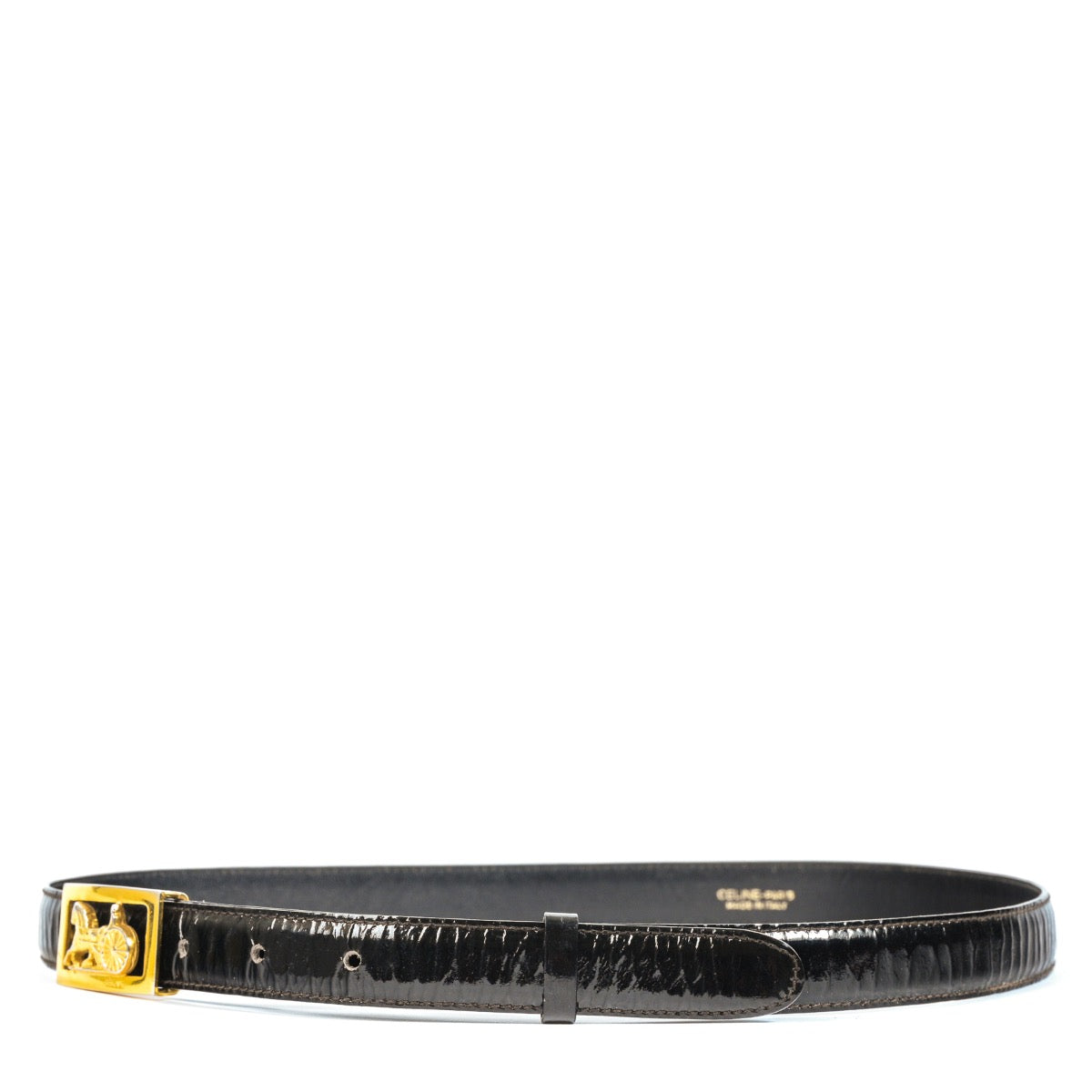 Shop safe online at Labellov in Antwerp this 100% authentic second hand Celine Black Patent Leather Belt - size 80