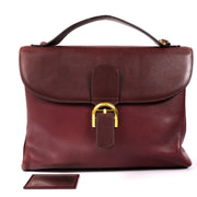 Delvaux Burgundy Brillant Amethyste Briefcase