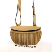 Delvaux Beige Toile De Cuir Mini Shoulder Bag