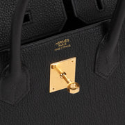 Hermès Birkin 30 Black Togo Logo Stamp Detail
