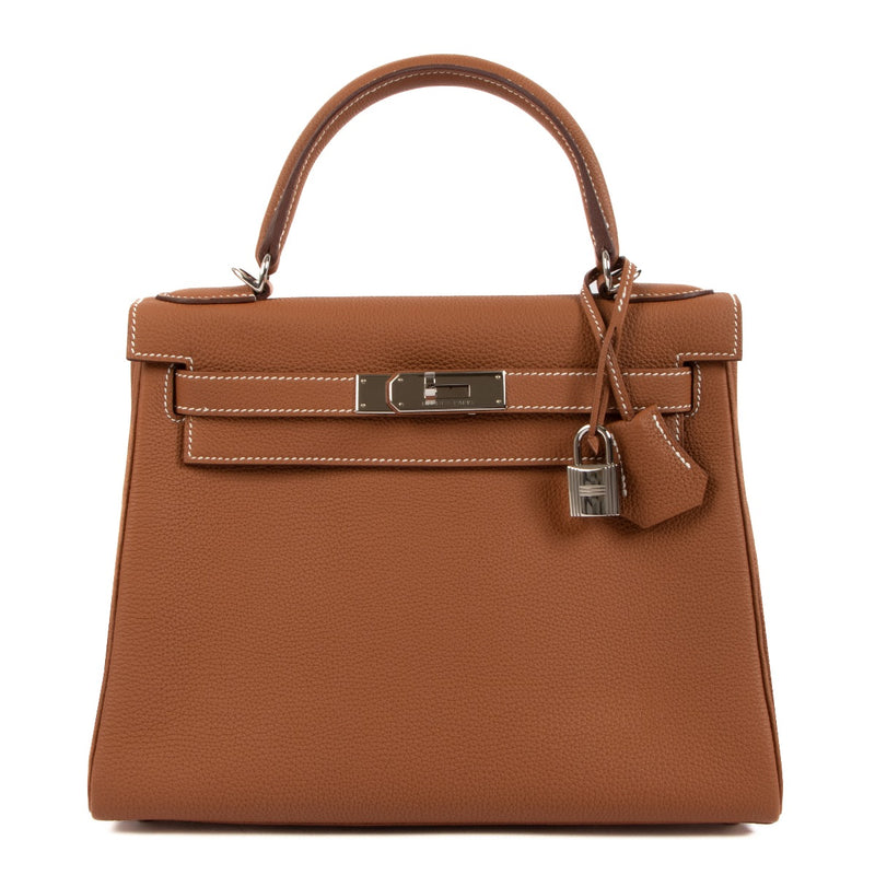 Hermès Kelly 28 Gold Togo Palladium Hardware