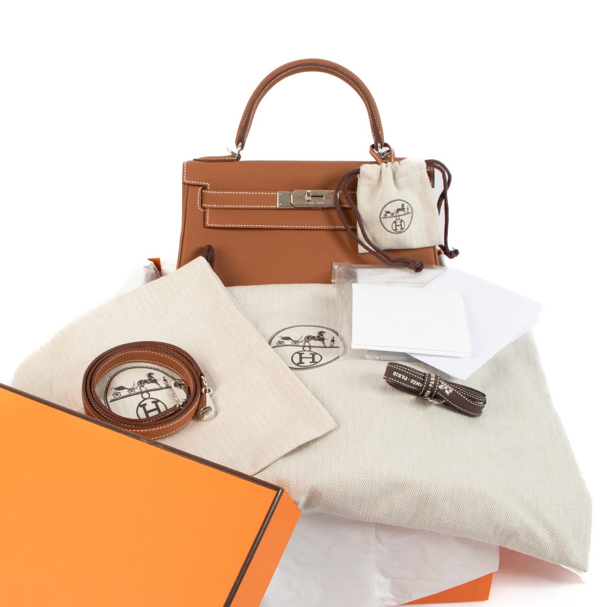 Hermès Kelly 28 Gold Togo Palladium Hardware