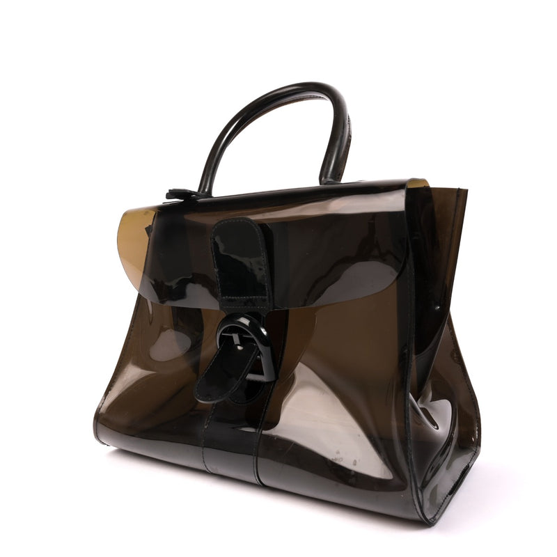 Shop an authentic preloved Delvaux Black Vinyl Brillant Troublant Top Handle Bag on Labellov.com