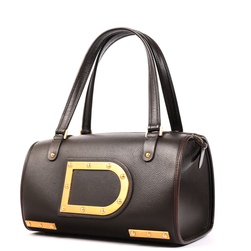 Shop safe 100% authentic brown Delvaux top handle bag in good condition, Preloved brown Delvaux top handle bag in a good condition, Delvaux top handle bag in brown leather