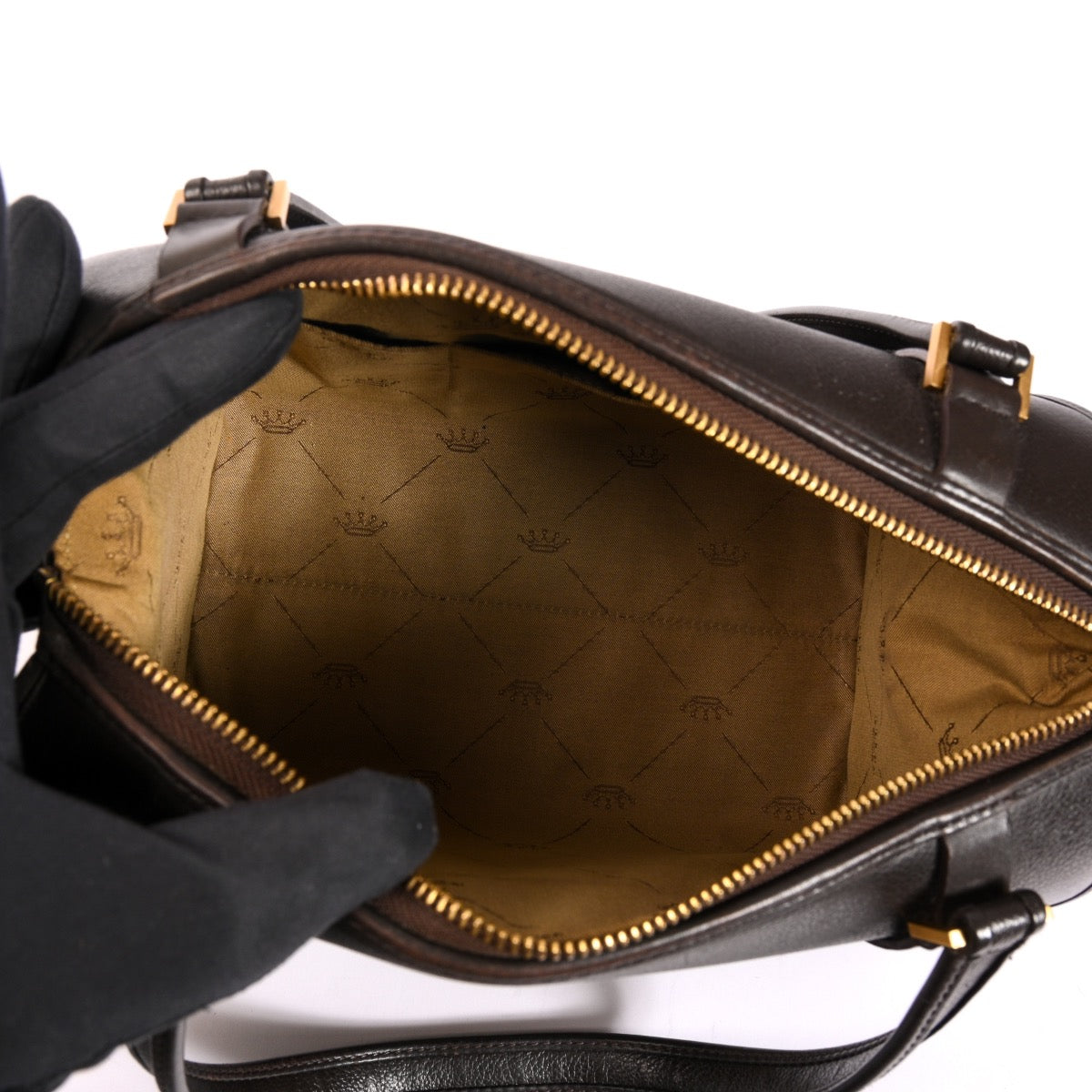 Shop safe 100% authentic brown Delvaux top handle bag in good condition, Preloved brown Delvaux top handle bag in a good condition, Delvaux top handle bag in brown leather