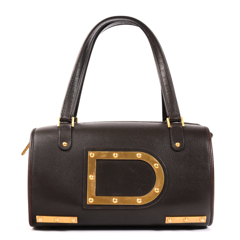 Shop safe 100% authentic brown Delvaux top handle bag in good condition, Preloved brown Delvaux top handle bag in a good condition, Delvaux top handle bag in brown leather