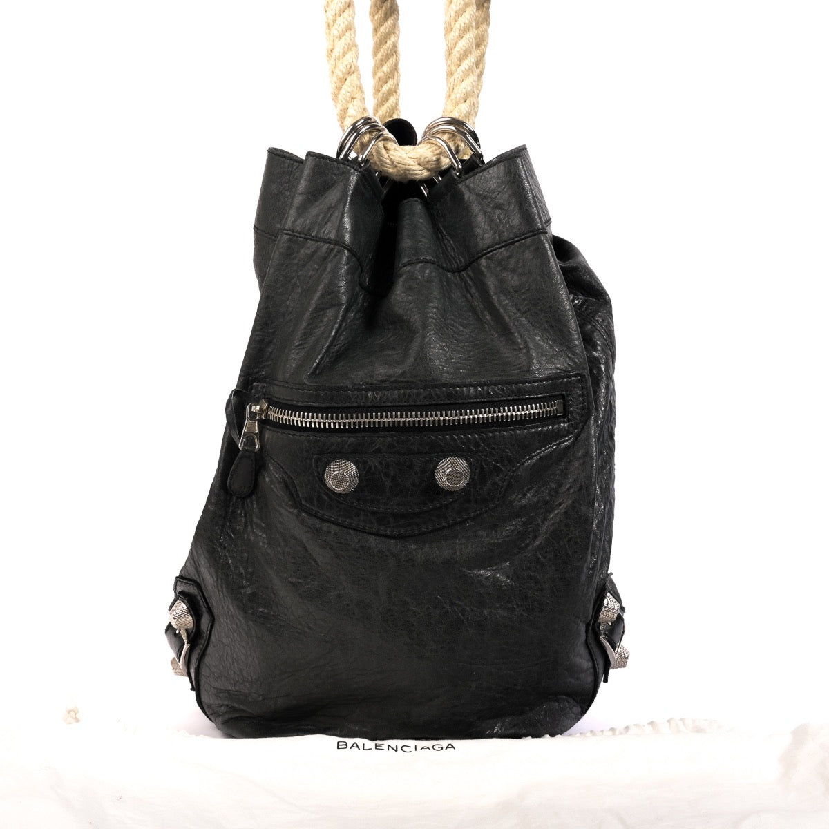 Shop an authentic second hand Balenciaga Black Leather Backpack on Labellov.com