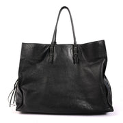 Shop an authentic second hand Balenciaga Black Leather Paper A4 Tote Bag on Labellov.com