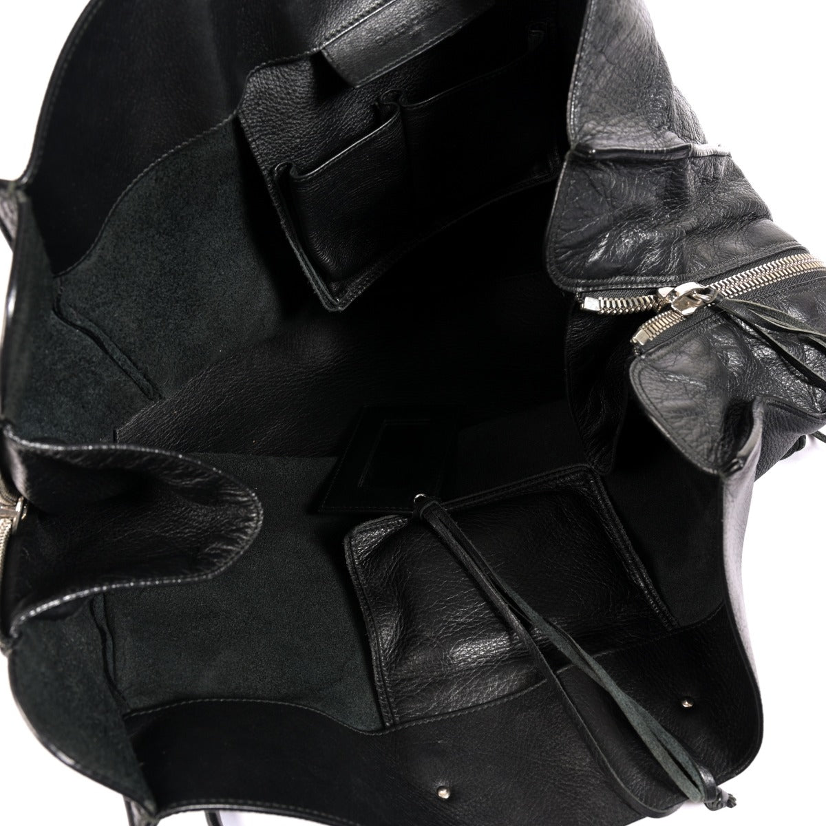 Sac cabas A4 Balenciaga en cuir noir Paper