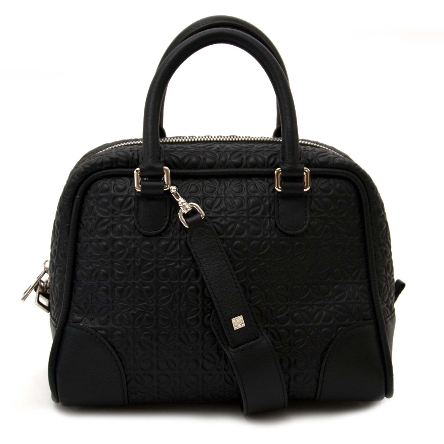 loewe amazona 75 small anagram black bag at labellov vintage fashion webshop belgium