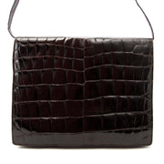 koop online aan de beste prijs Vintage Loewe Brown Croco Clutch