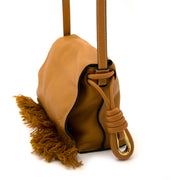 safe online shopping at labellov vintage fashion webshop belgium with loewe flamenco caramal flap bag