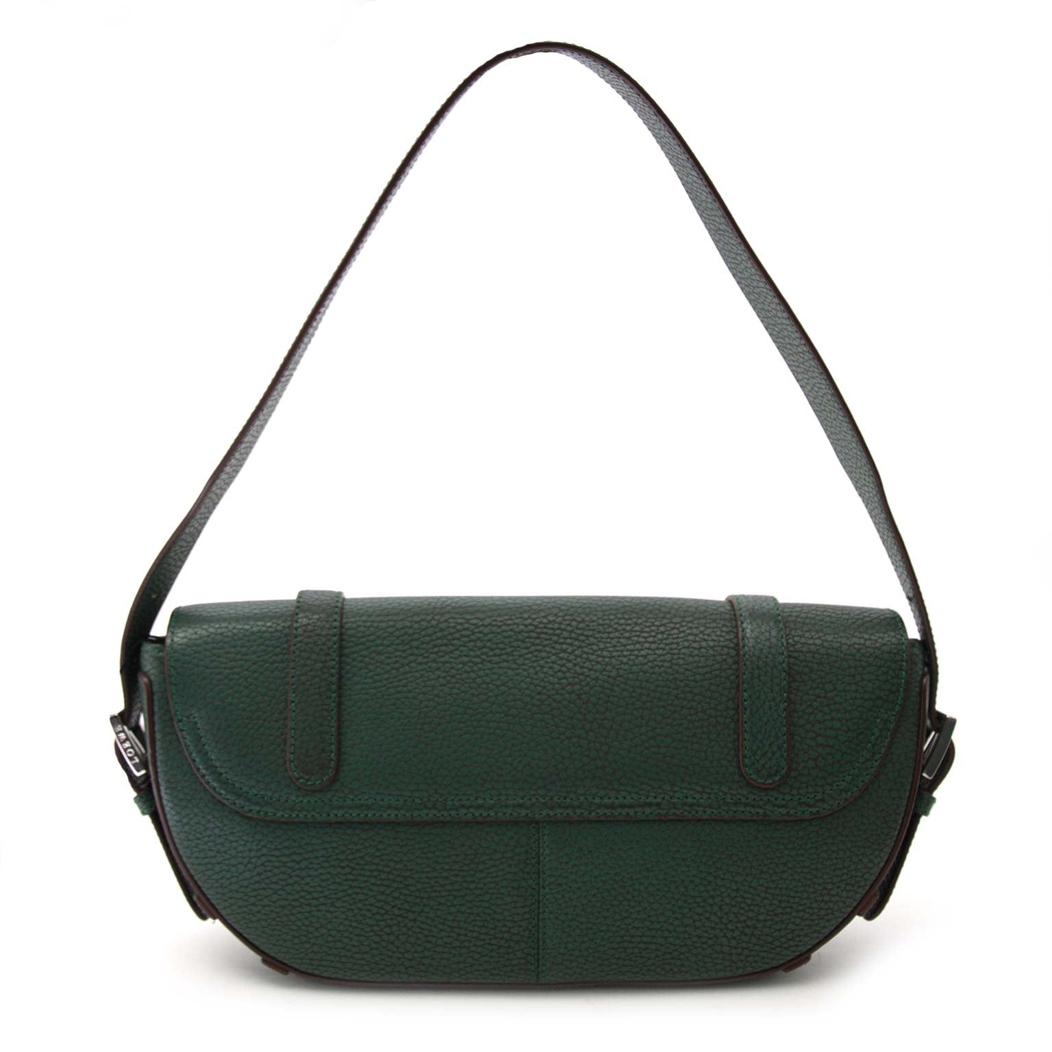 Loewe Donkergroene Leren Schoudertas