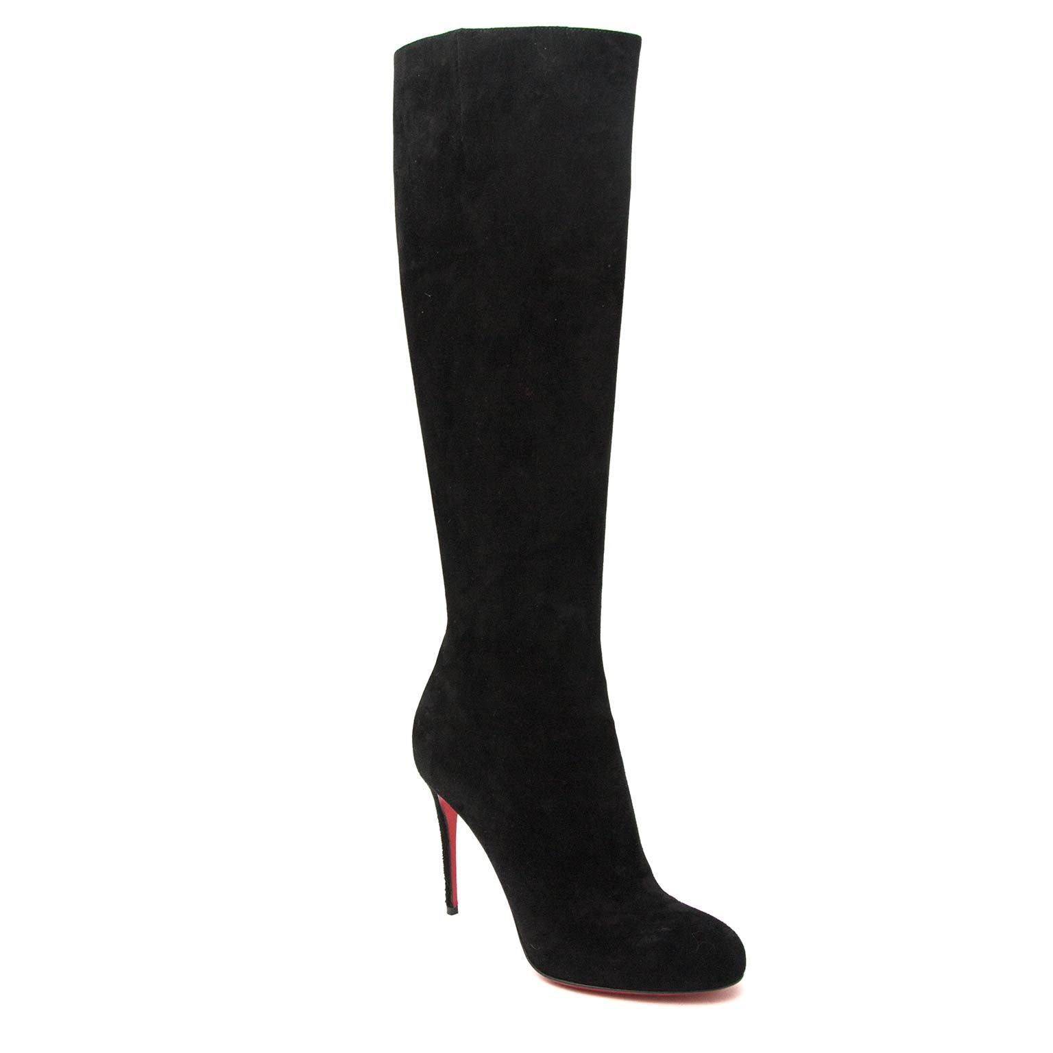 Christian Louboutin 'Fifi' Black Suede Boots for sale online