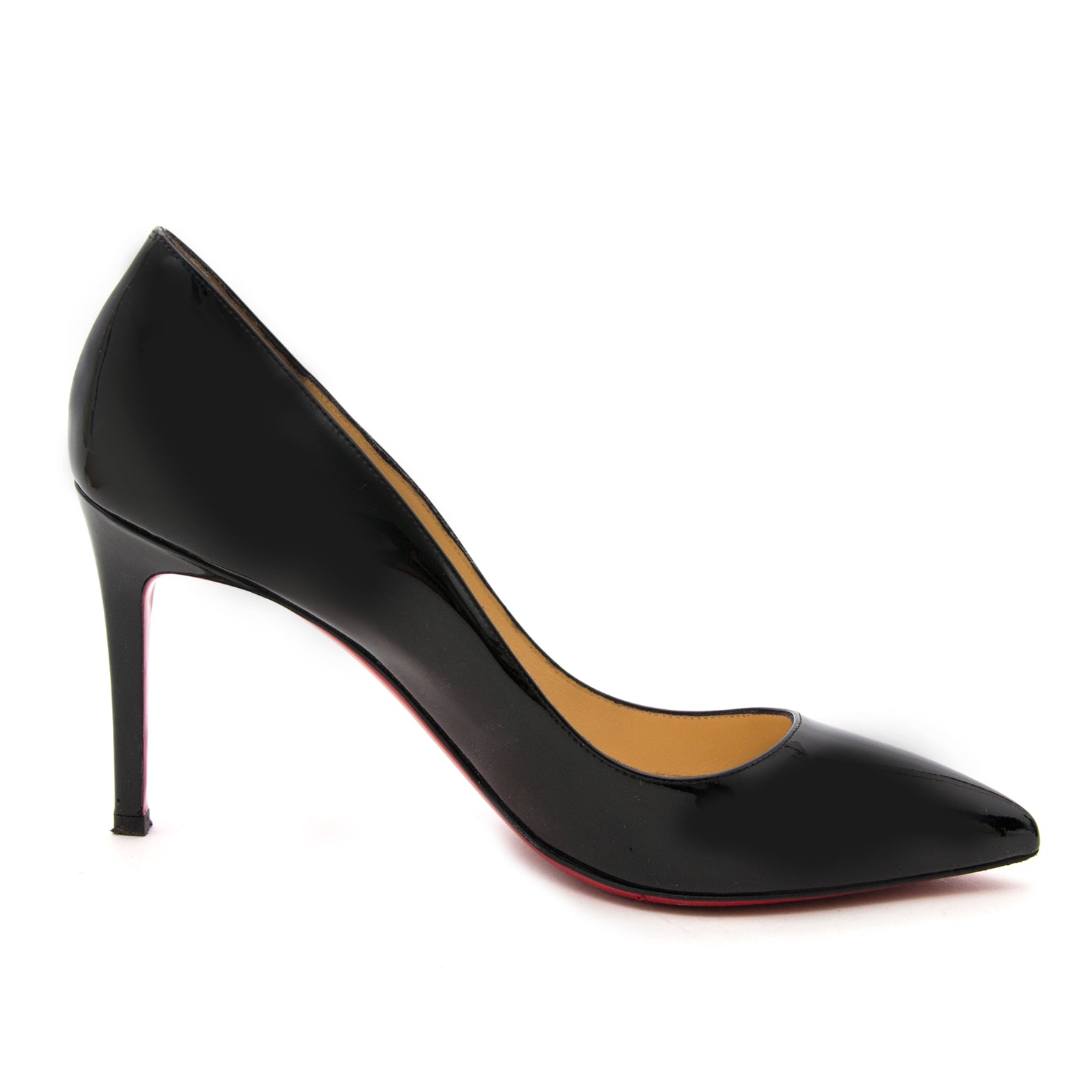 Louboutin pigalle patent black leather pumps now online at labellov.com for the best price