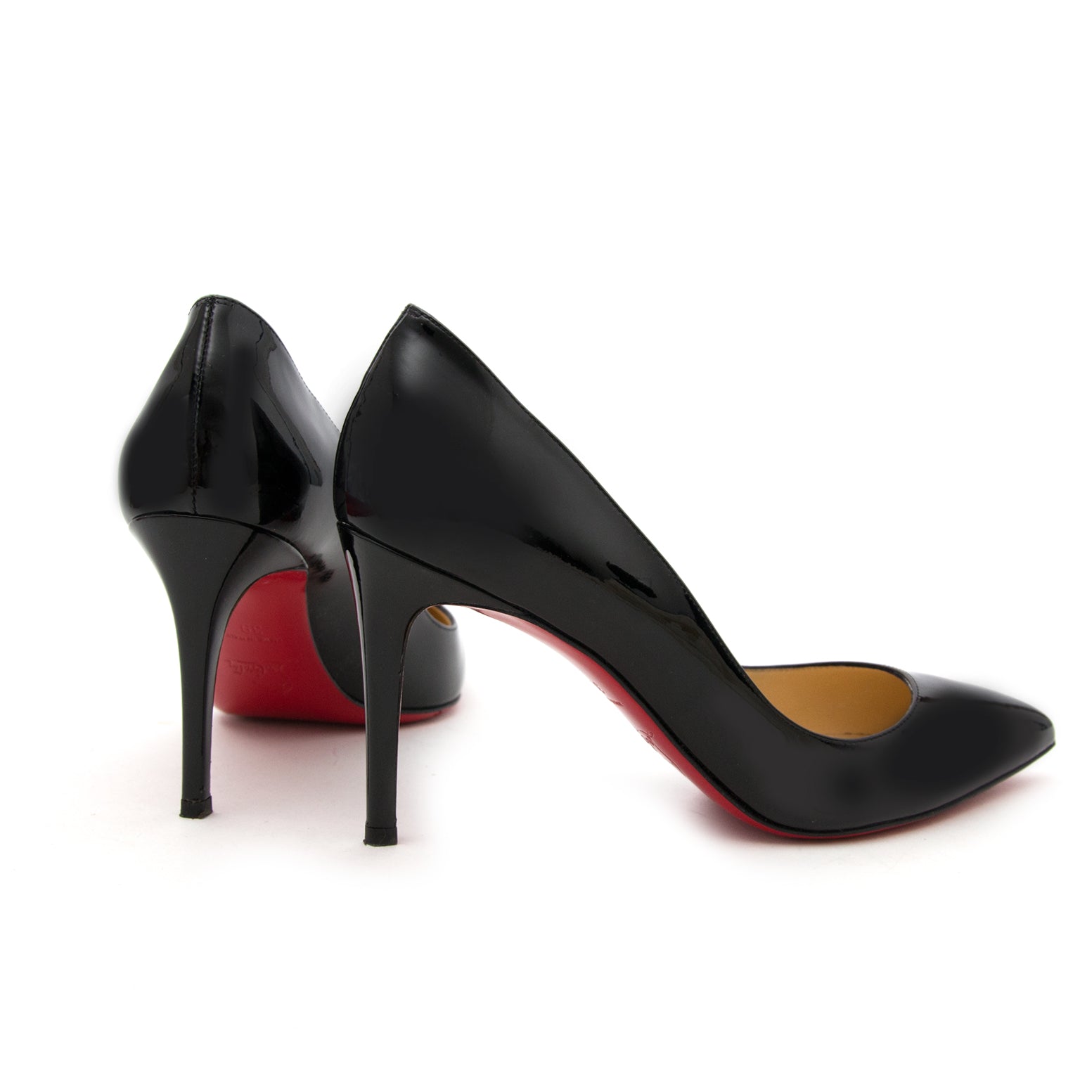 Escarpins Louboutin Pigalle en cuir verni noir taille 39