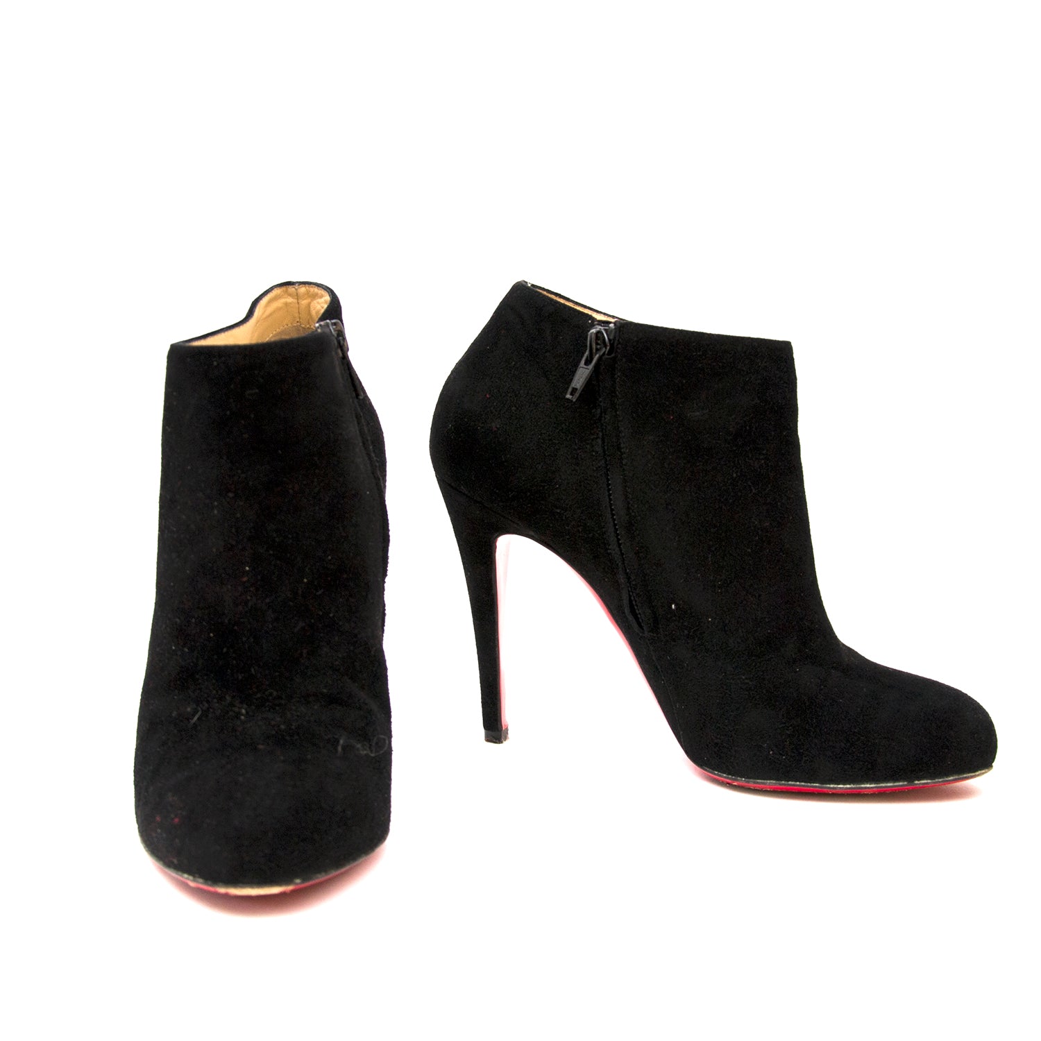 Christian Louboutin Black Suede Bellissima Ankle Booties