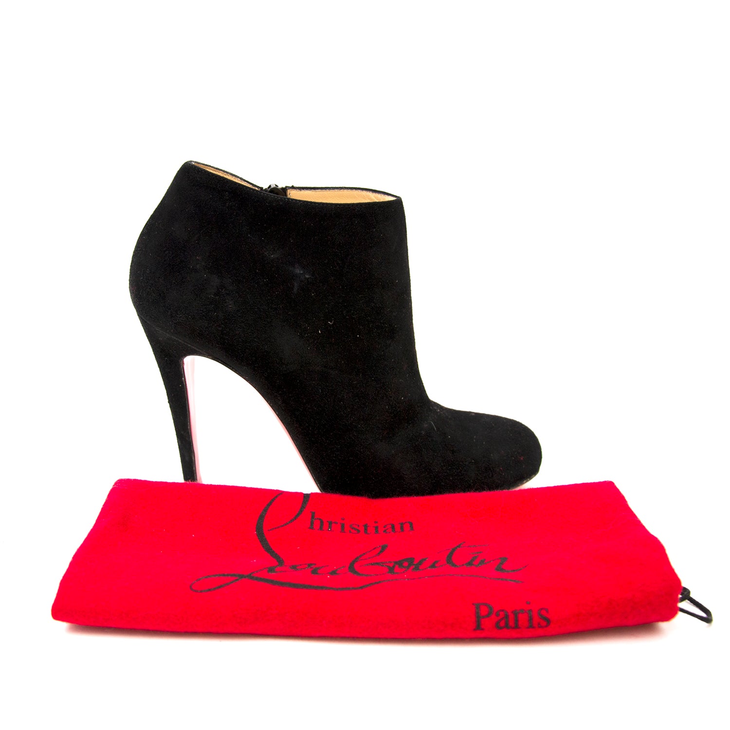 Christian Louboutin Black Suede Bellissima Ankle Booties