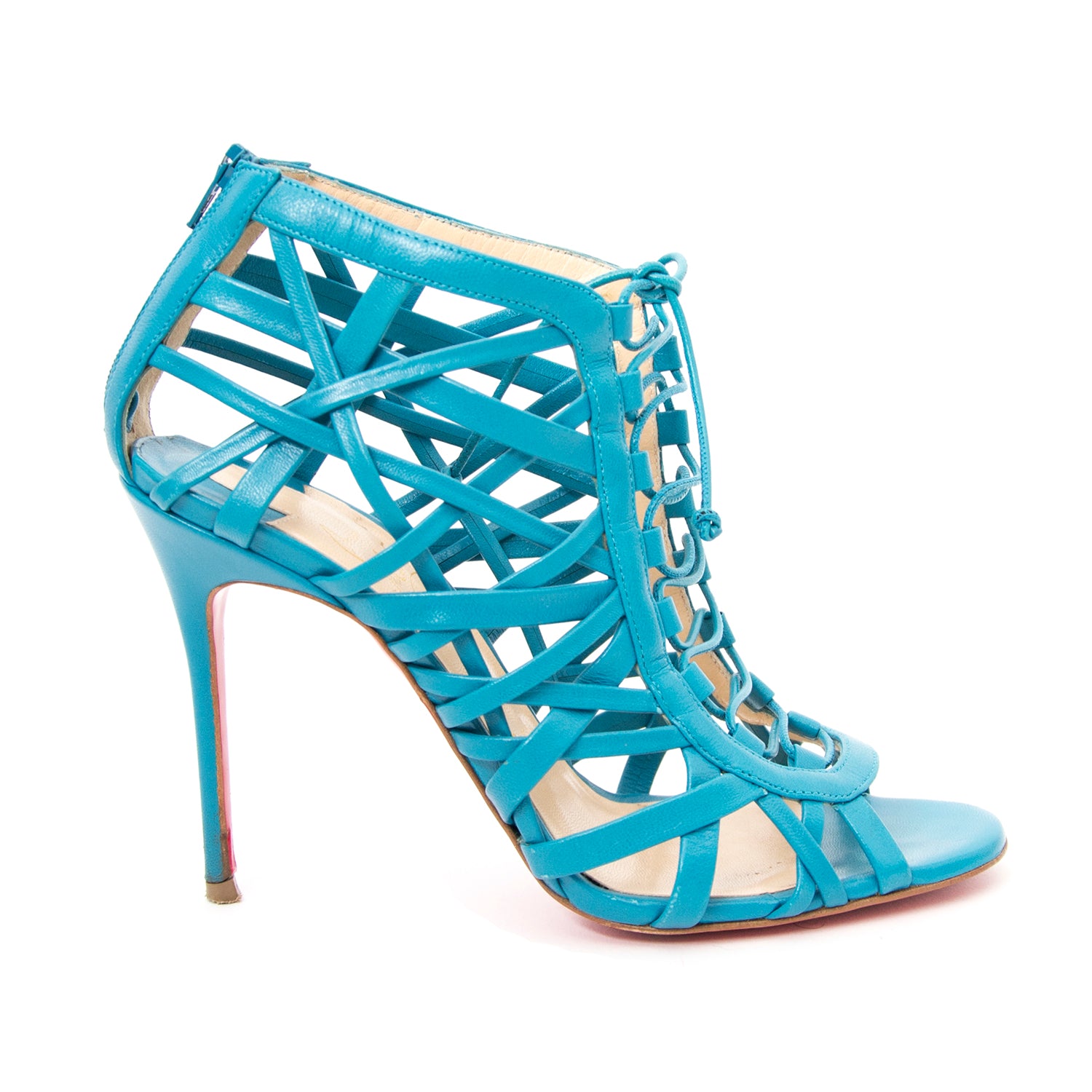 Christian Louboutin Laurence Leather Cage Up Heels