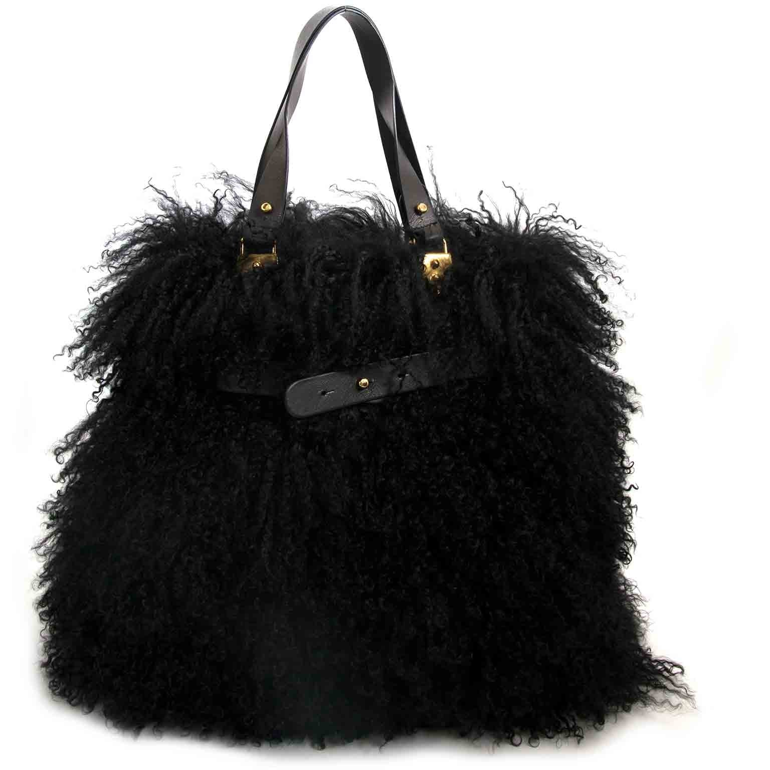 christian louboutin sybil nappa mongolian sheep shoulder bag now for sale at labellov vintage fashion webshop belgium