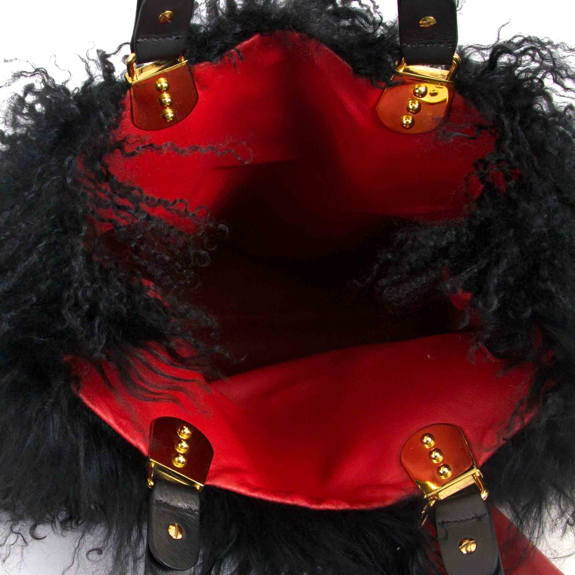 christian louboutin sybil nappa mongolian sheep shoulder bag now for sale at labellov vintage fashion webshop belgium