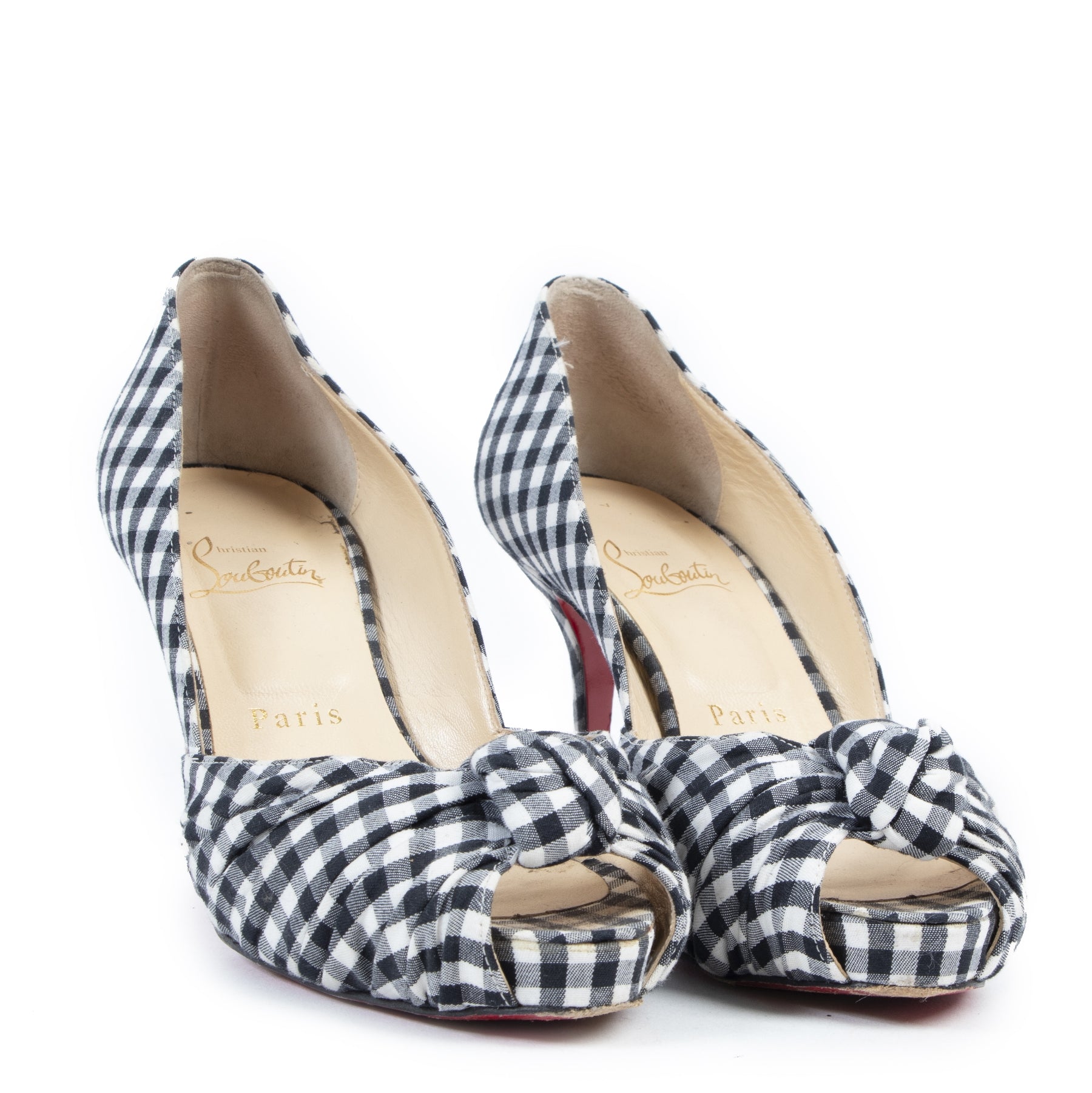 Louboutin Checkered Greissimo 85 Pumps - Size 37,5