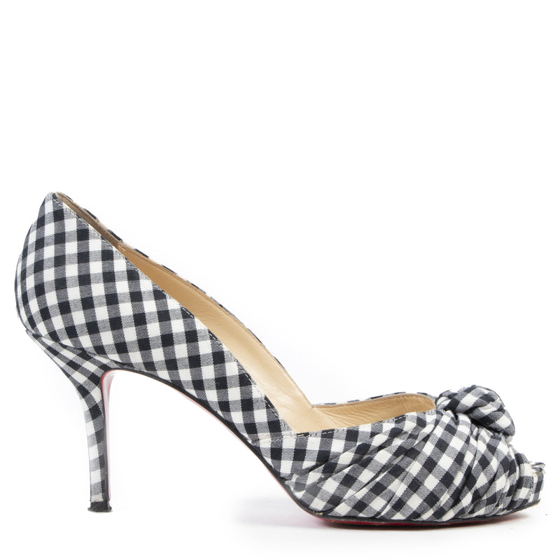 Louboutin Checkered Greissimo 85 Pumps - Size 37,5