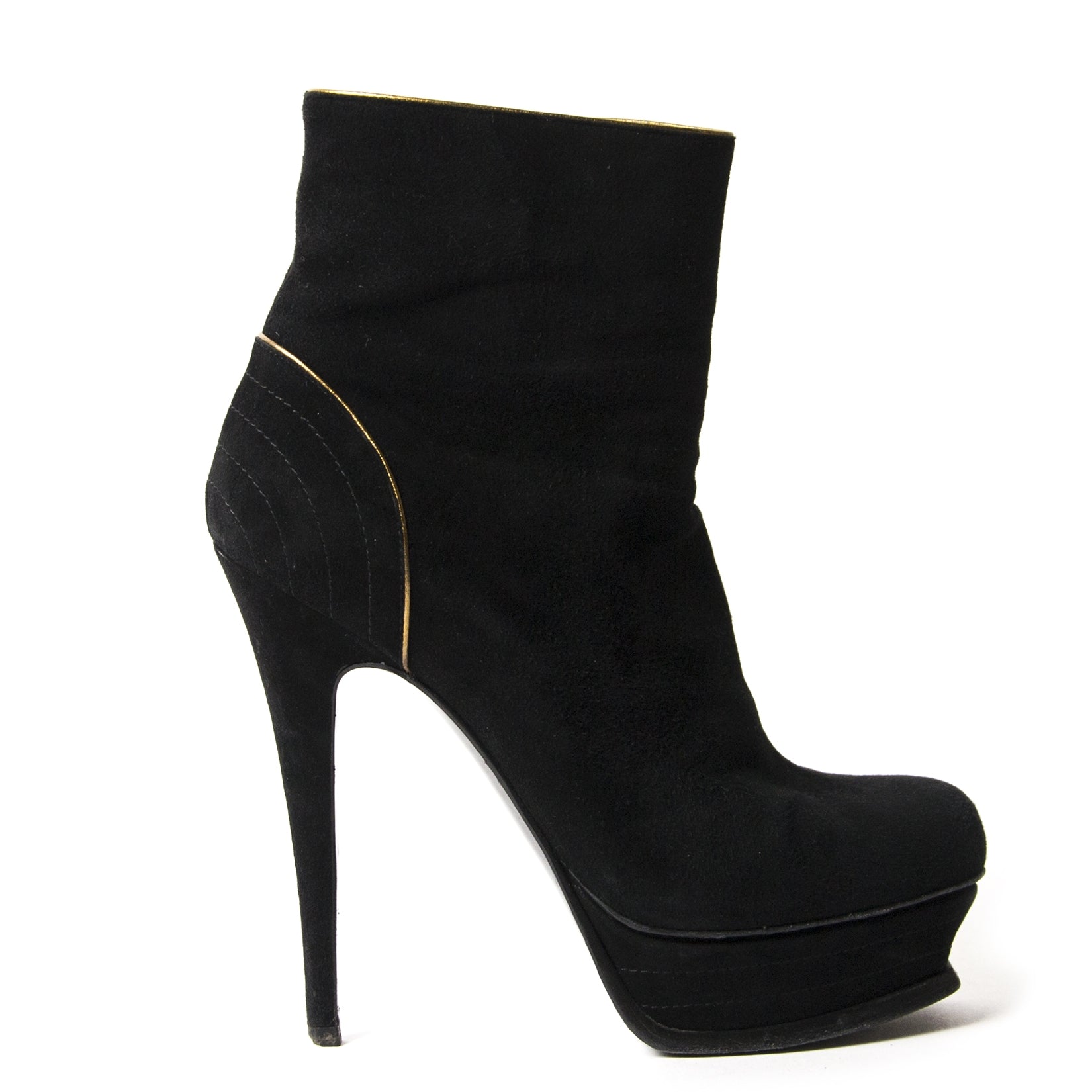 Bottes Saint Laurent en daim noir - Taille 37,5