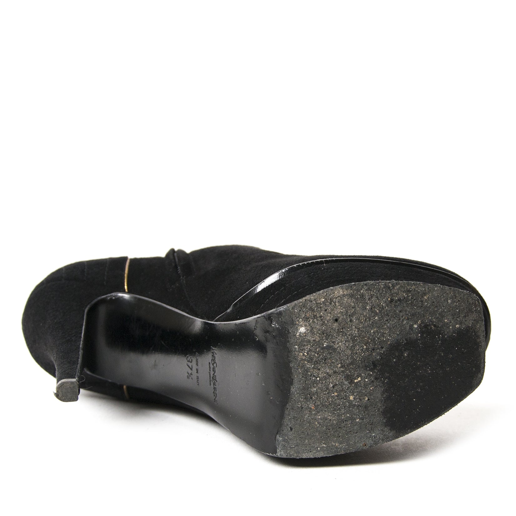 Bottes Saint Laurent en daim noir - Taille 37,5