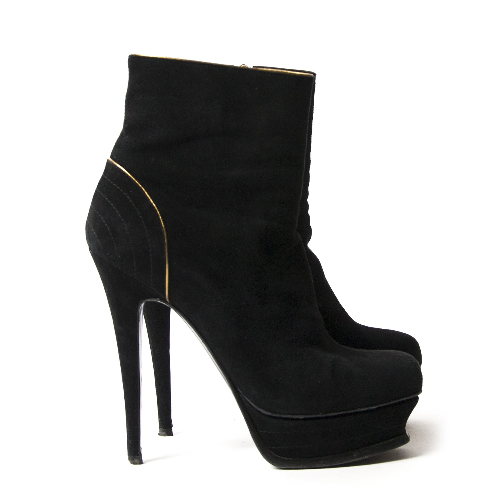 Bottes Saint Laurent en daim noir - Taille 37,5