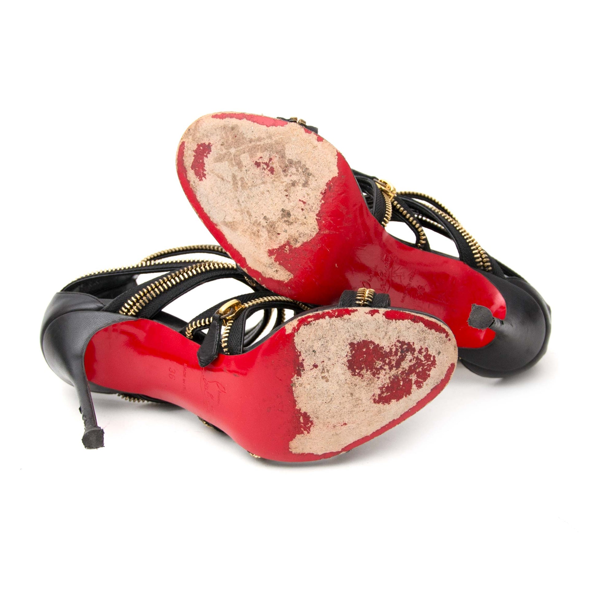 Authentic Christian Louboutin Exclusive Birthday Edition Un-Zip Sandals