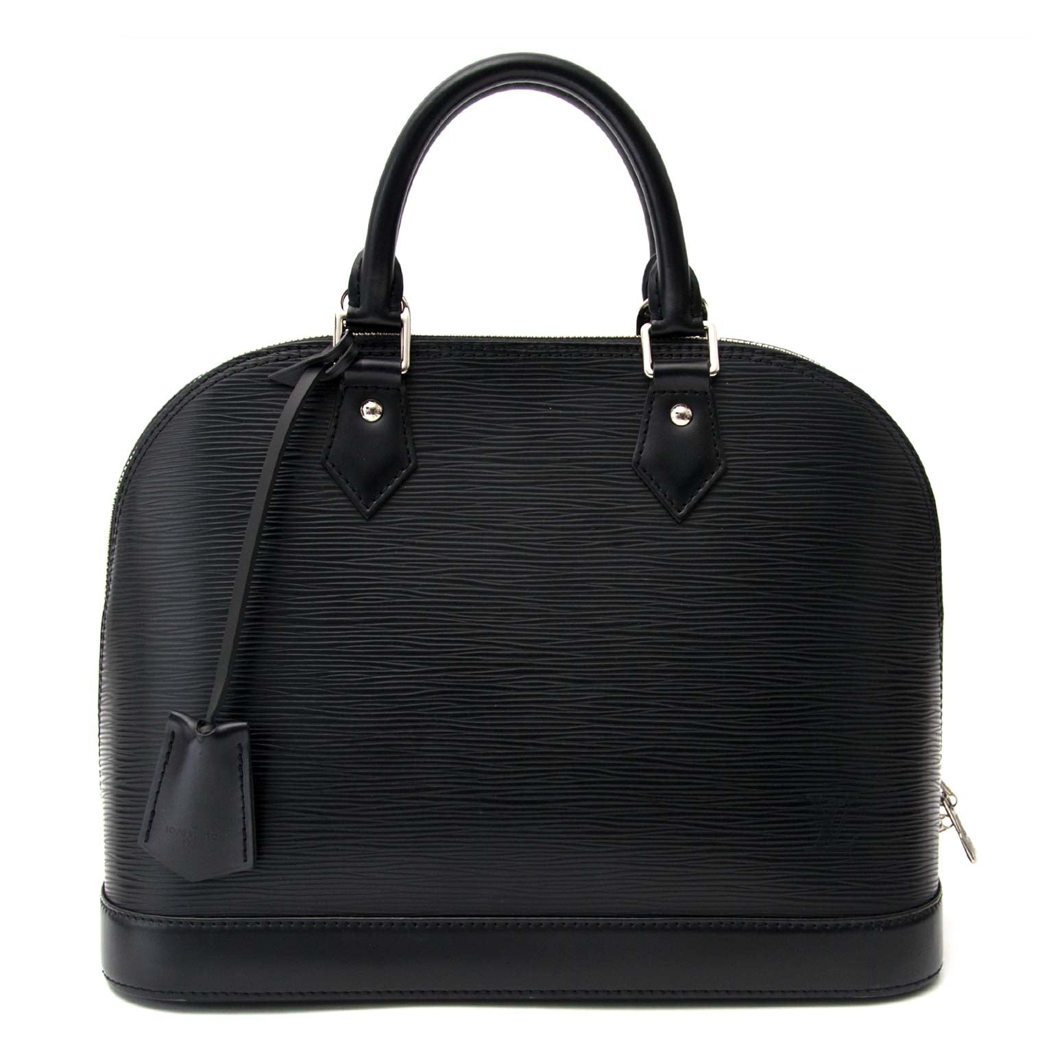 Louis Vuitton Black Alma PM Epi Leather Bag Buy authentic designer Louis Vuitton secondhand bags at Labellov at the best price. Safe and secure shopping. Koop tweedehands authentieke Louis Vuitton LV tassen bij designer webwinkel labellov.