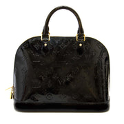 acheter en ligne seconde main Louis Vuitton Black Alma Monogram Vernis PM