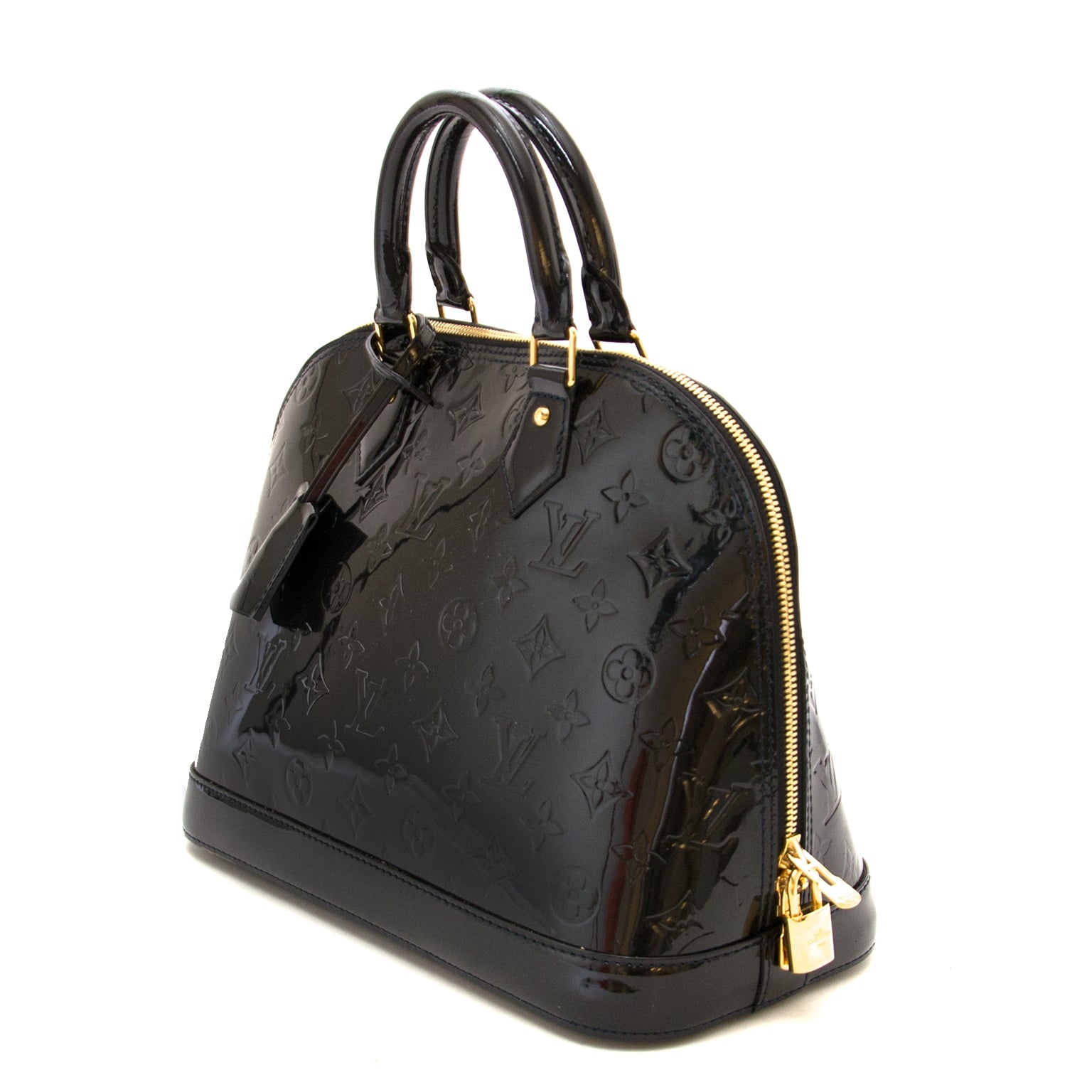 Louis Vuitton Black Alma Monogram Vernis PM