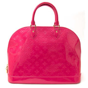 Acquista una vera e propria borsa Alma Louis Vuitton di seconda mano in un colore fucsia alla moda (Rose Indien) in vernice al prezzo giusto al negozio vintage LabelLOV. Acquisti online sicuri. moda fashion