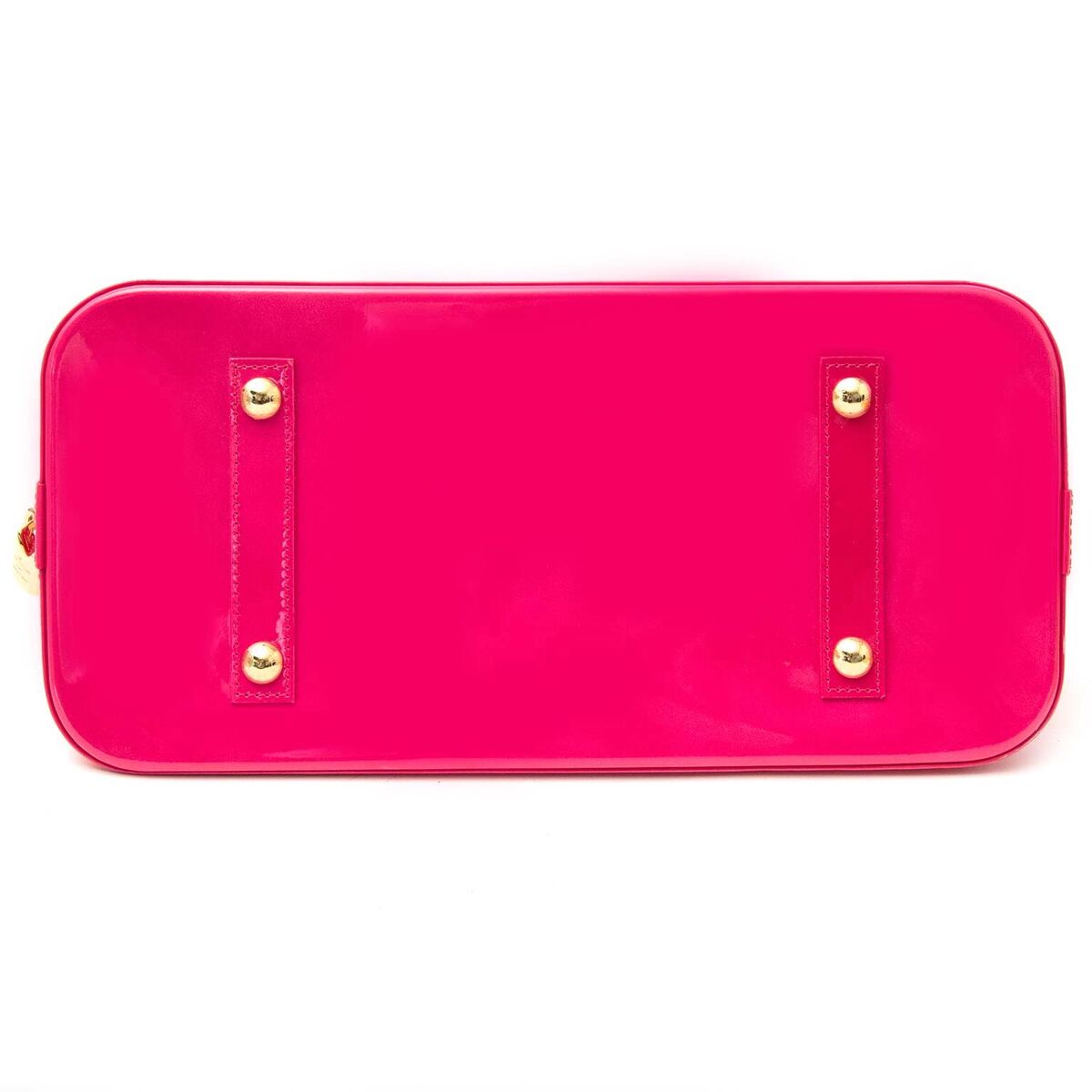 Achetez un authentique Louis Vuitton Alma sac d'occassion dans un couleur fuchsia à la mode (Rose Indien) en vernis pour le bon prix chez LabelLOV. mode, fashion, Anvers acheter faire du shopping, payer en toute securité en ligne
