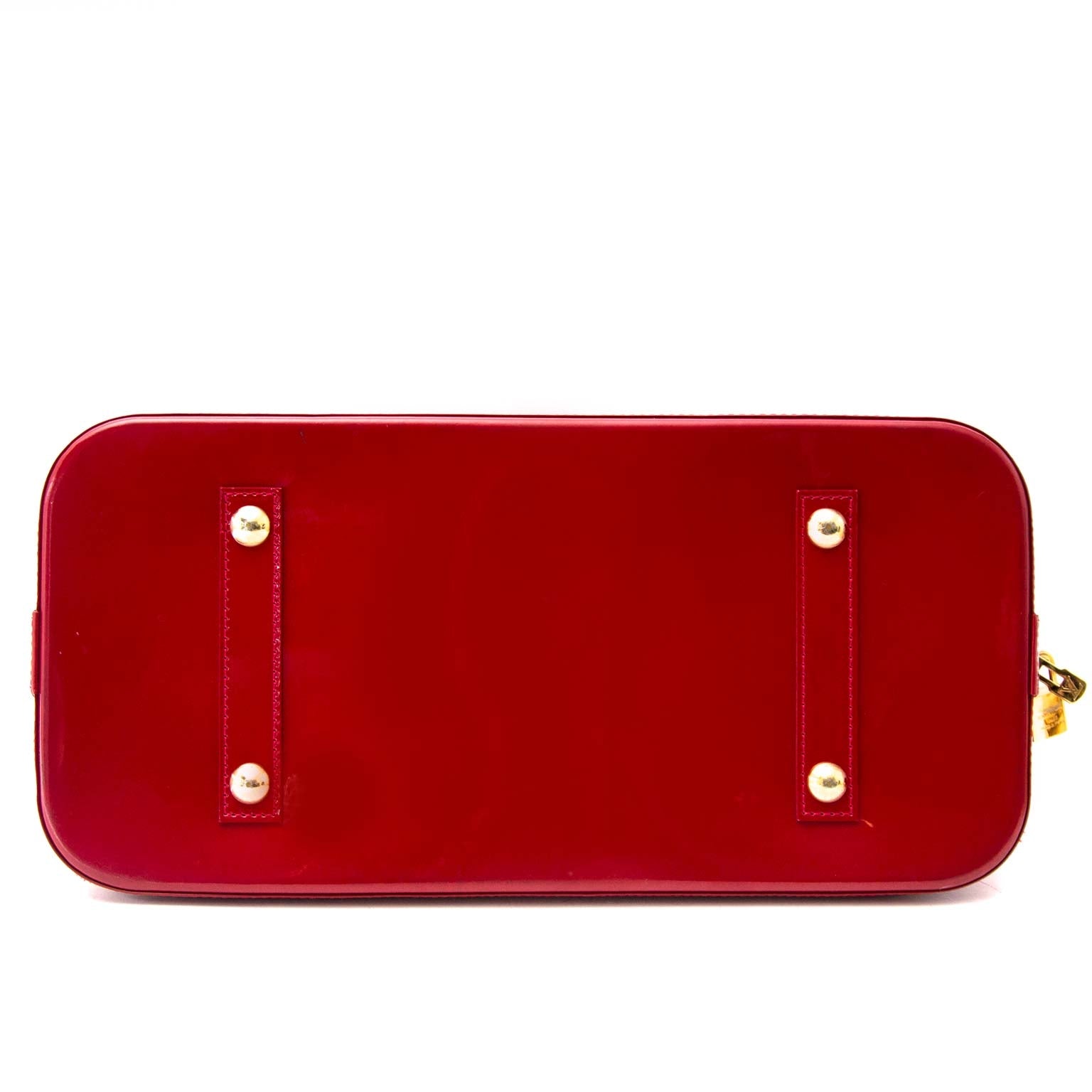 Shop safe online your secondhand Louis Vuitton Alma Cherry Monogram Vernis MM
