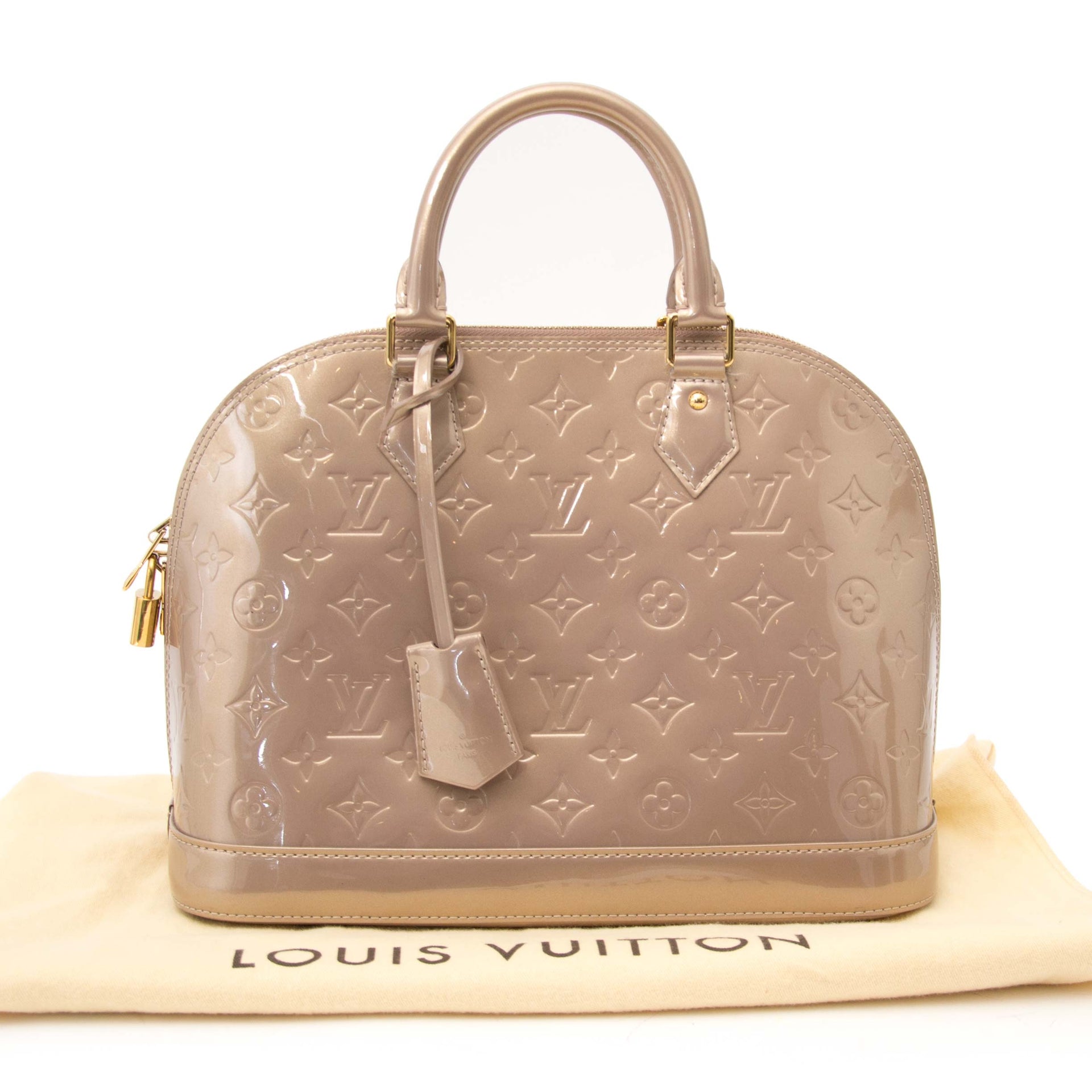buy safe and secure online at labellov.com for the best price louis vuitton alma vernis taupe monogram almaa