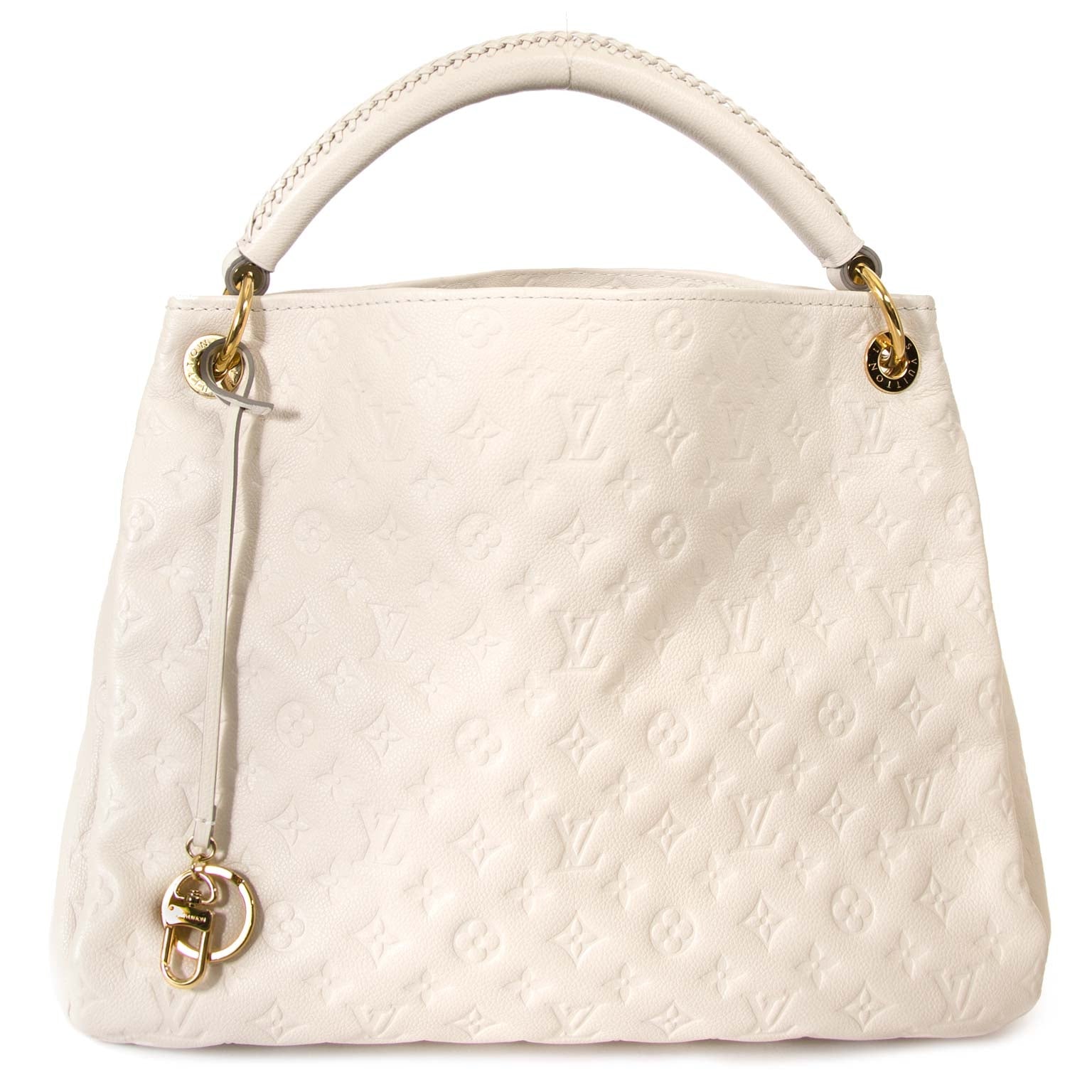 louis vuitton white cream artsy mm bag now for sale at labellov vintage fashion webshop belgium