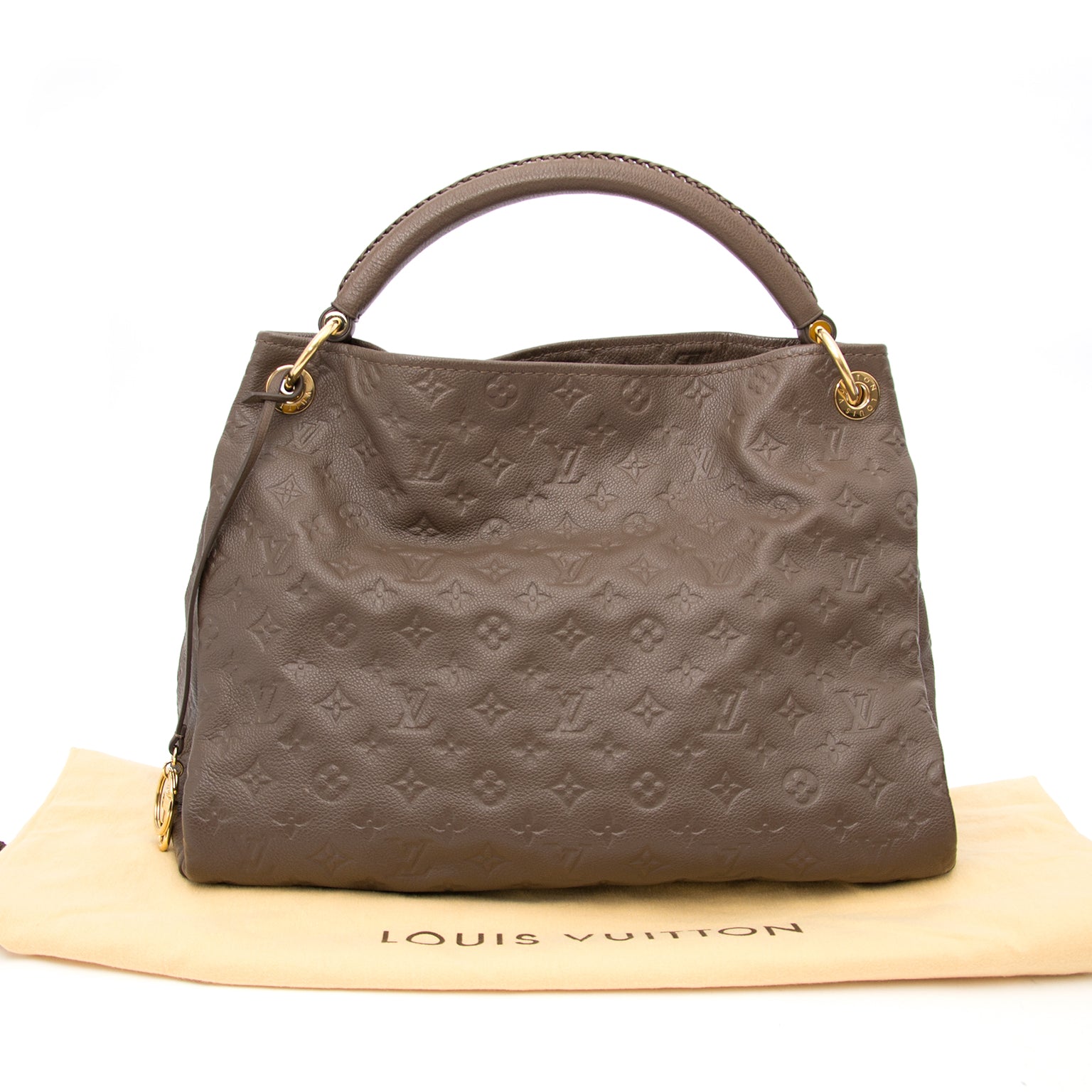 koop veilig online of in boetiek antwerpe tweedehands Louis Vuitton Taupe Artsy Bag