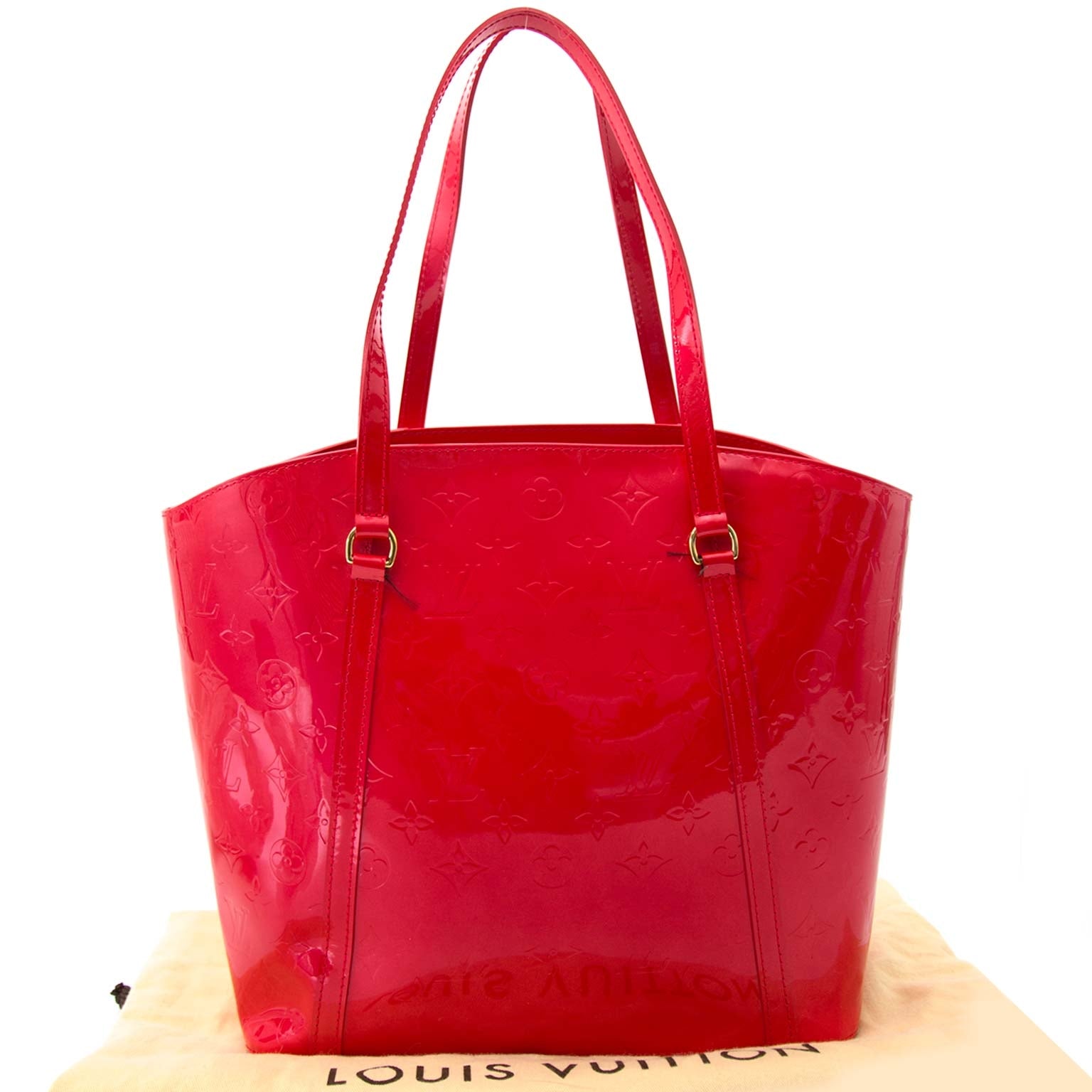 acheter en ligne seconde main Louis Vuitton Avalon Rouge Grenadine Monogram Bag