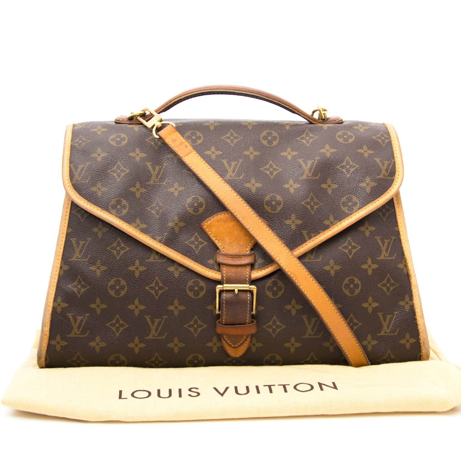 Bent u op zoek naar een authentieke Louis Vuitton Beverly GM Monogram Briefcase + Strap?