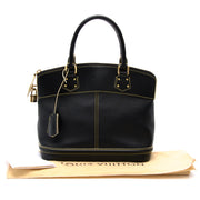 Acheter secure en ligne de sac à mains Louis Vuitton Suhali Lockit PM en cuir noir