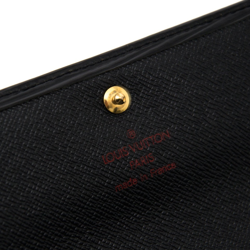 Brand new Louis Vuitton Black Epi Wallet for sale on designer vintage webshop Labellov