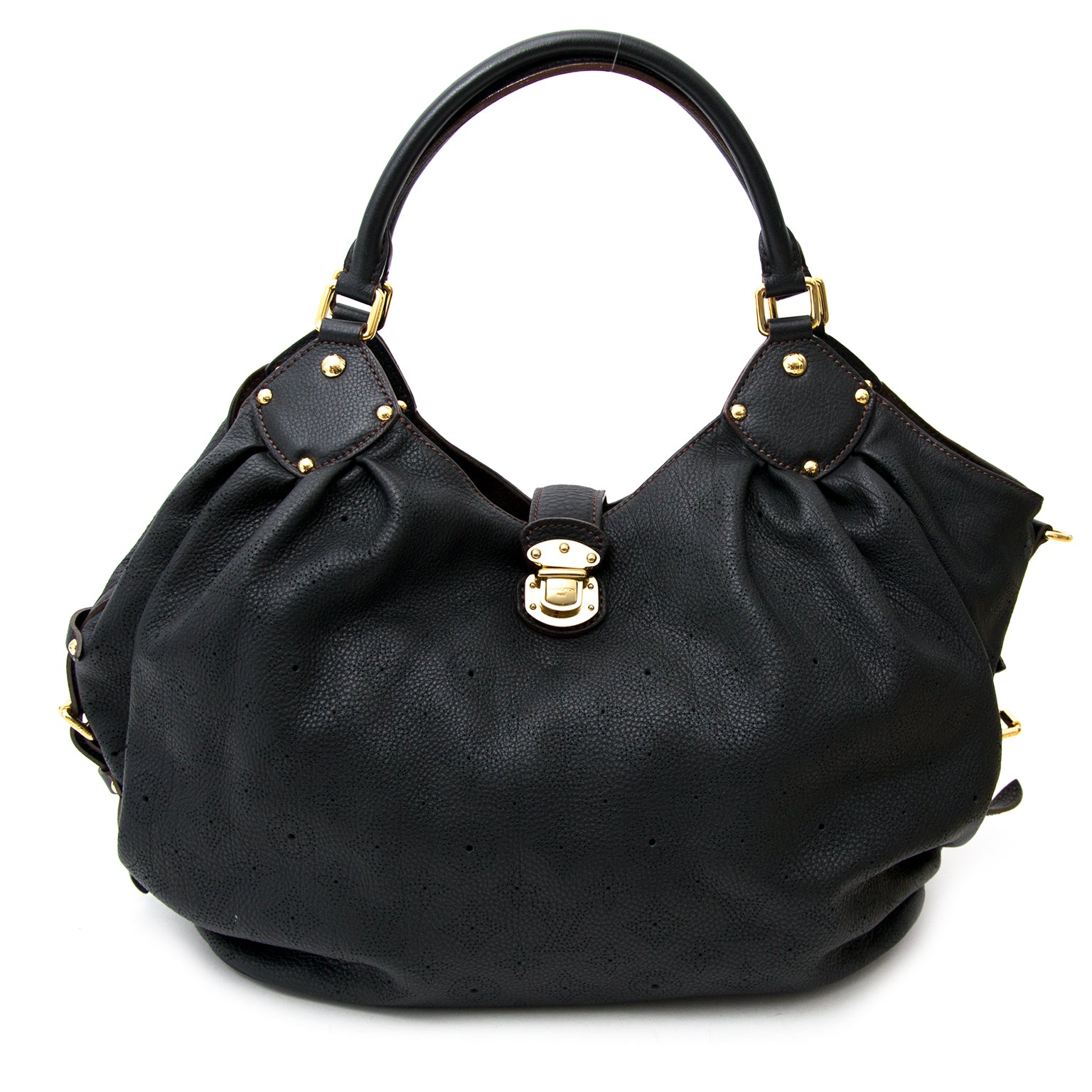 koop veilig online aan de beste prijs Louis Vuitton Black Mahina Bag
