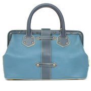 Authentieke Louis Vuitton l'ingenieux blauw dokterstas voor de juiste prijs bij LabelLOV vintage webshop. Louis Vuitton Suhali L'ingenieux bicolor blue shoulder bag.Veilig online winkelen. Luxe, vintage, mode. Antwerpen, België.