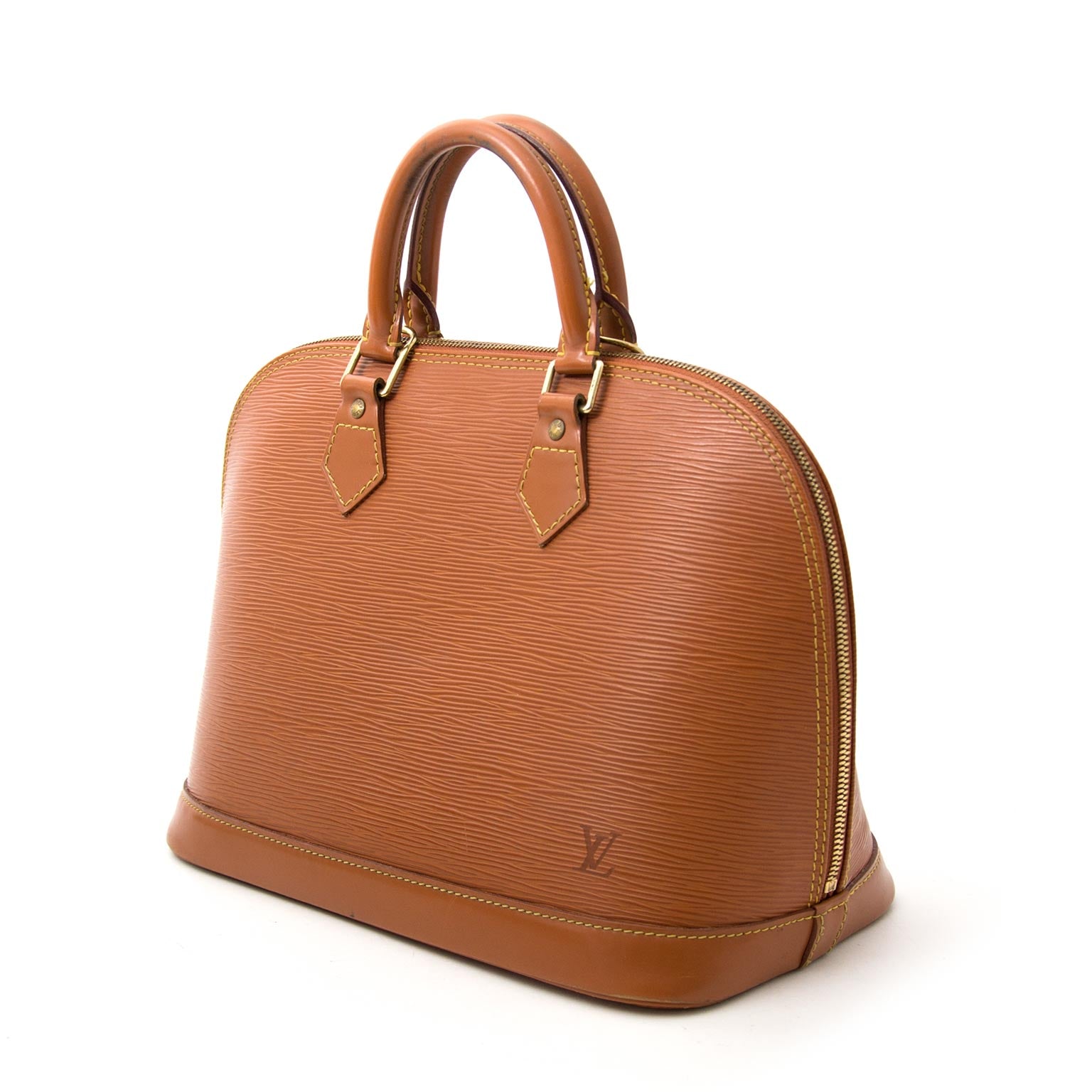 Buy safe and secure online at labellov.com for the best price. Louis Vuitton Alma Brown Gold Epi Leather now online